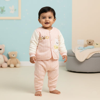 Cozy Polar Bear Baby Outfit 2pc (6-12M)