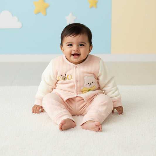 Cozy Polar Bear Baby Outfit 2pc (6-12M)