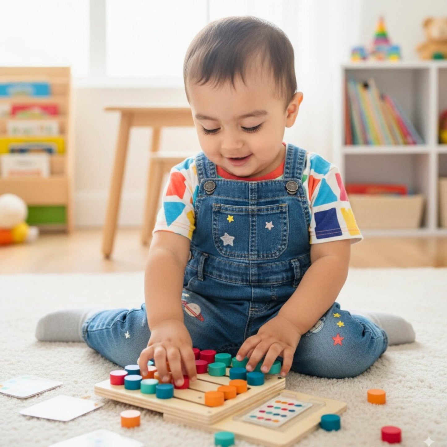 Wooden Four-Color Sorting Game