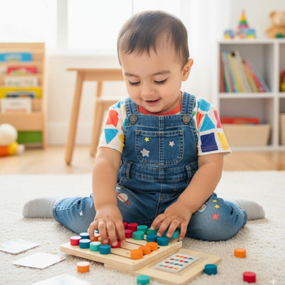 Wooden Four-Color Sorting Game