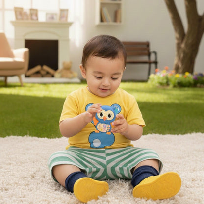 Owl Music Baby Toy Blue