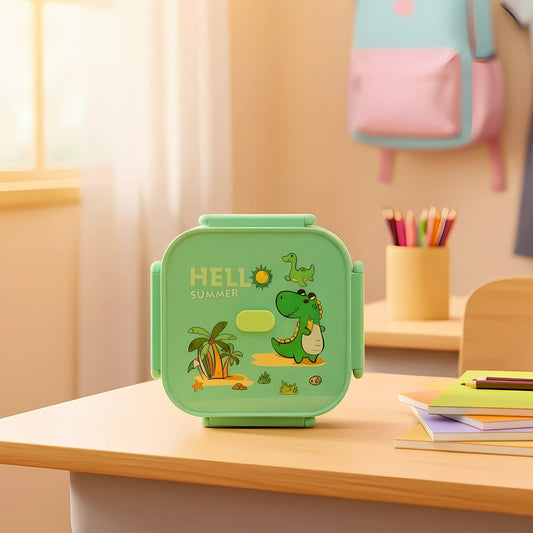 Little Dino Plastic Lunch Box – Green