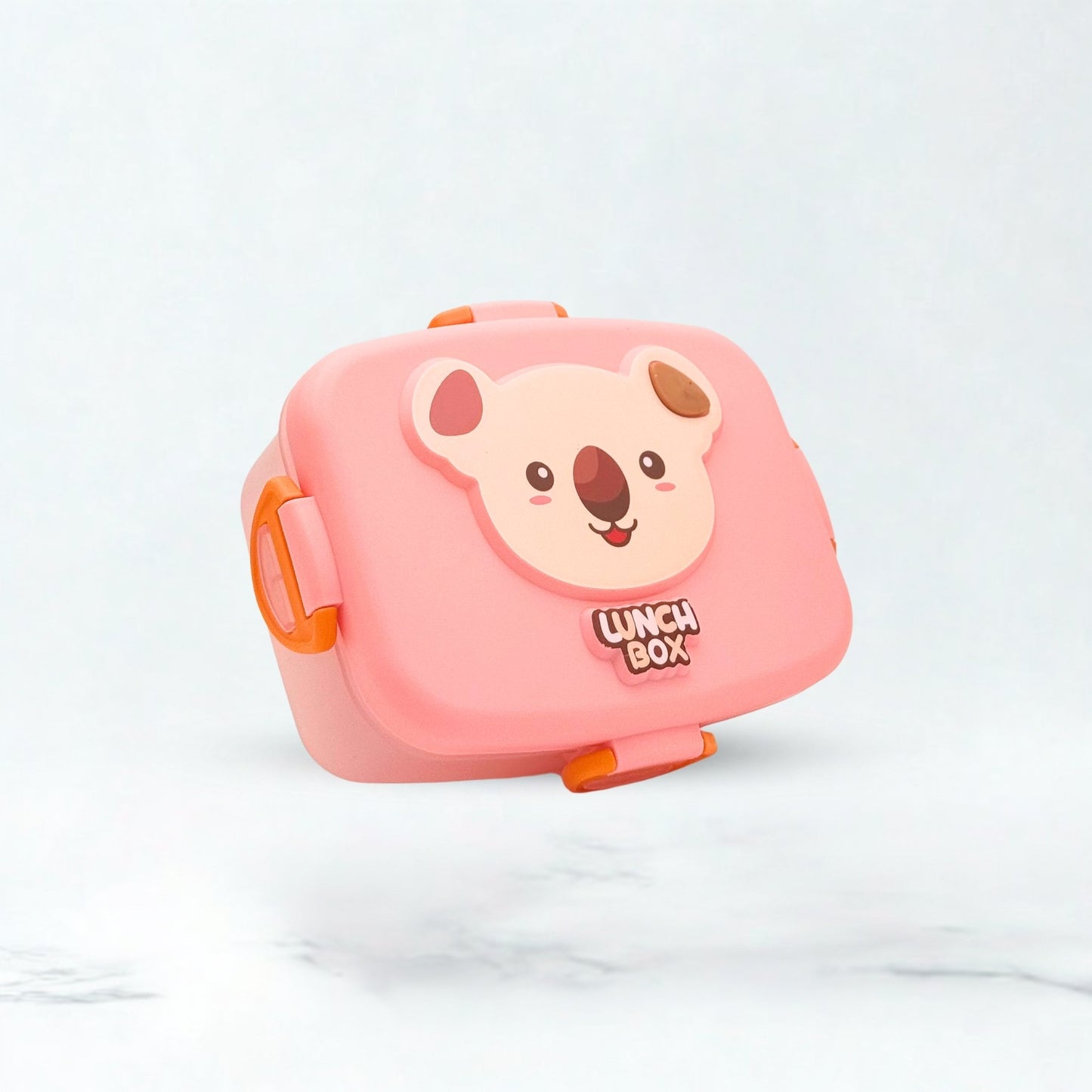 Bear Plastic Luuch Box - Pink