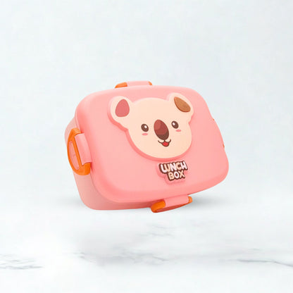 Bear Plastic Luuch Box - Pink