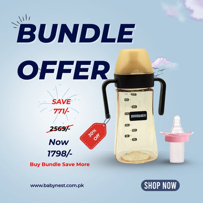 Baby Feeding & Care Bundle – Wide Neck Feeder (300ml) + Medicine Feeder