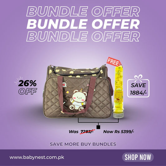 Baby Travel & Hygiene Bundle – 5pcs Travel Bag Set + Perfumed Paper Soap Tube
