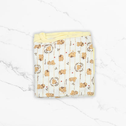 Coco Bear Premium Cotton Baby Wrapping Sheet