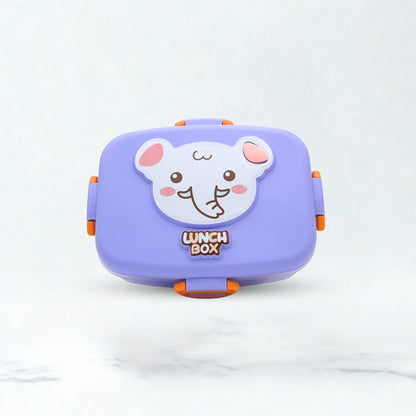 Elephant Plastic Lunch Box - Purple