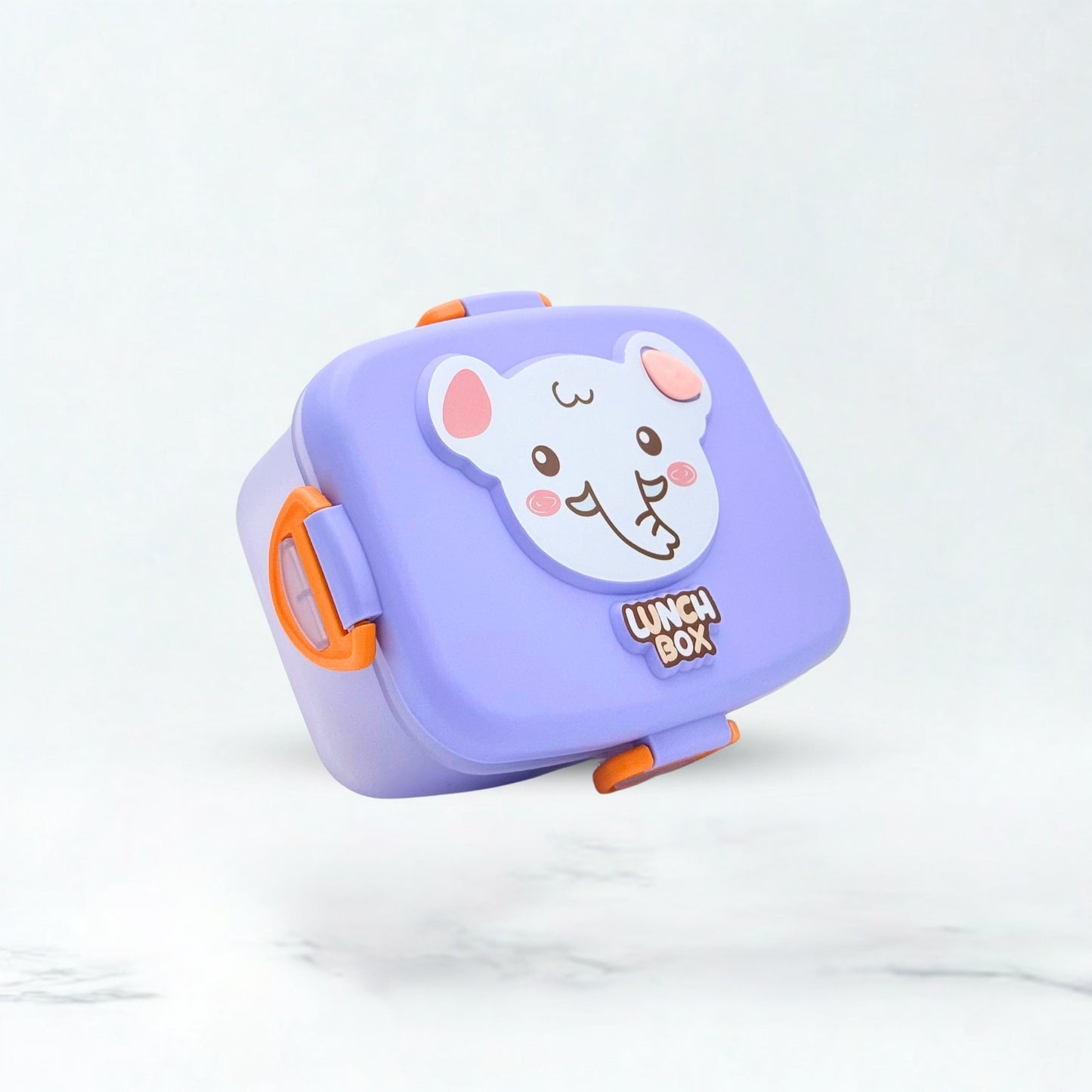 Elephant Plastic Lunch Box - Purple