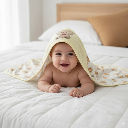 Coco Bear Premium Cotton Baby Wrapping Sheet
