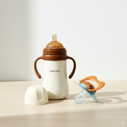 Feeding & Soothing Essentials Bundle – 280ml Thermal Steel Feeder + Hercules Pacifier