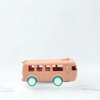 Kids Bus Shaped Straw Water Bottle 500ml