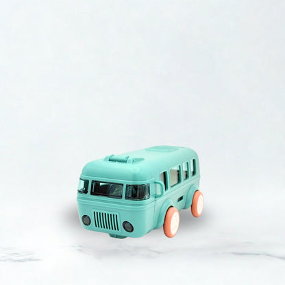 Kids Bus Shaped Straw Water Bottle 500ml