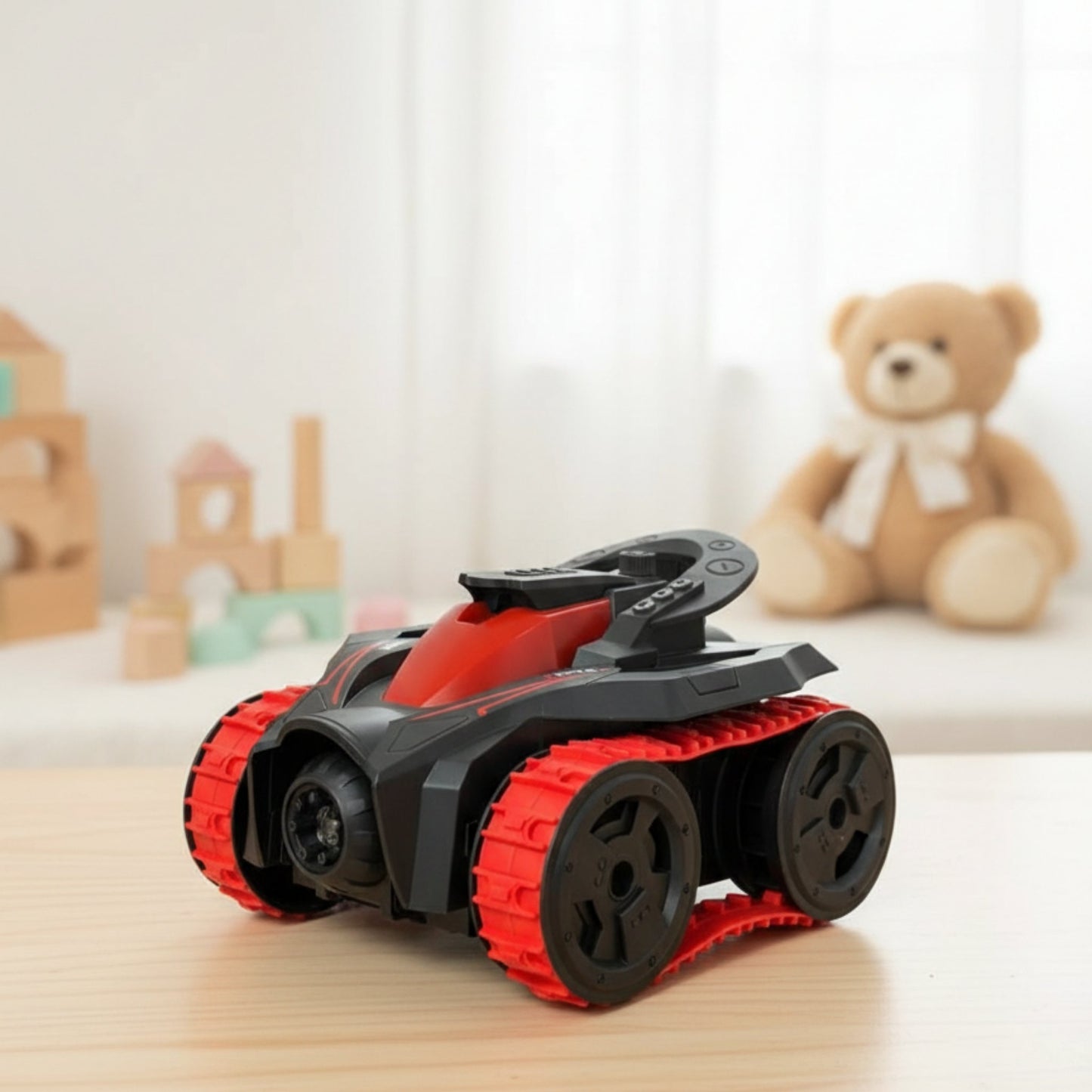 8-Wheel RC Stunt Car – 360° Stunt Car with LED Lights