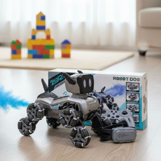 Stunt & Spray Robot Dog with Remote Control & Wrist Watch Control