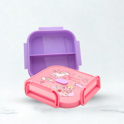 Unicorn Dreams Plastic Lunch Box - Pink