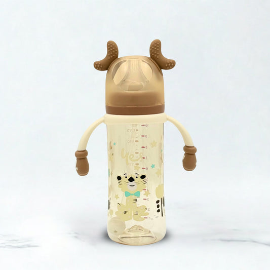 Yes Wide Neck Baby Plastic Feeder Brown 300ml/10oz