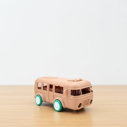 Kids Bus Shaped Straw Water Bottle 500ml
