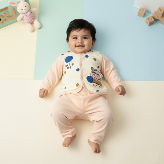 Lovely Dog Breathable Cotton Suit 2pc (6-12M)