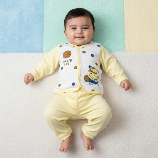 Lovely Dog Breathable Cotton Suit 2pc (6-12M)