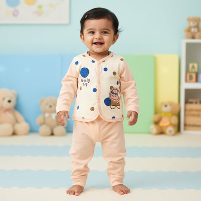 Lovely Dog Breathable Cotton Suit 2pc (6-12M)