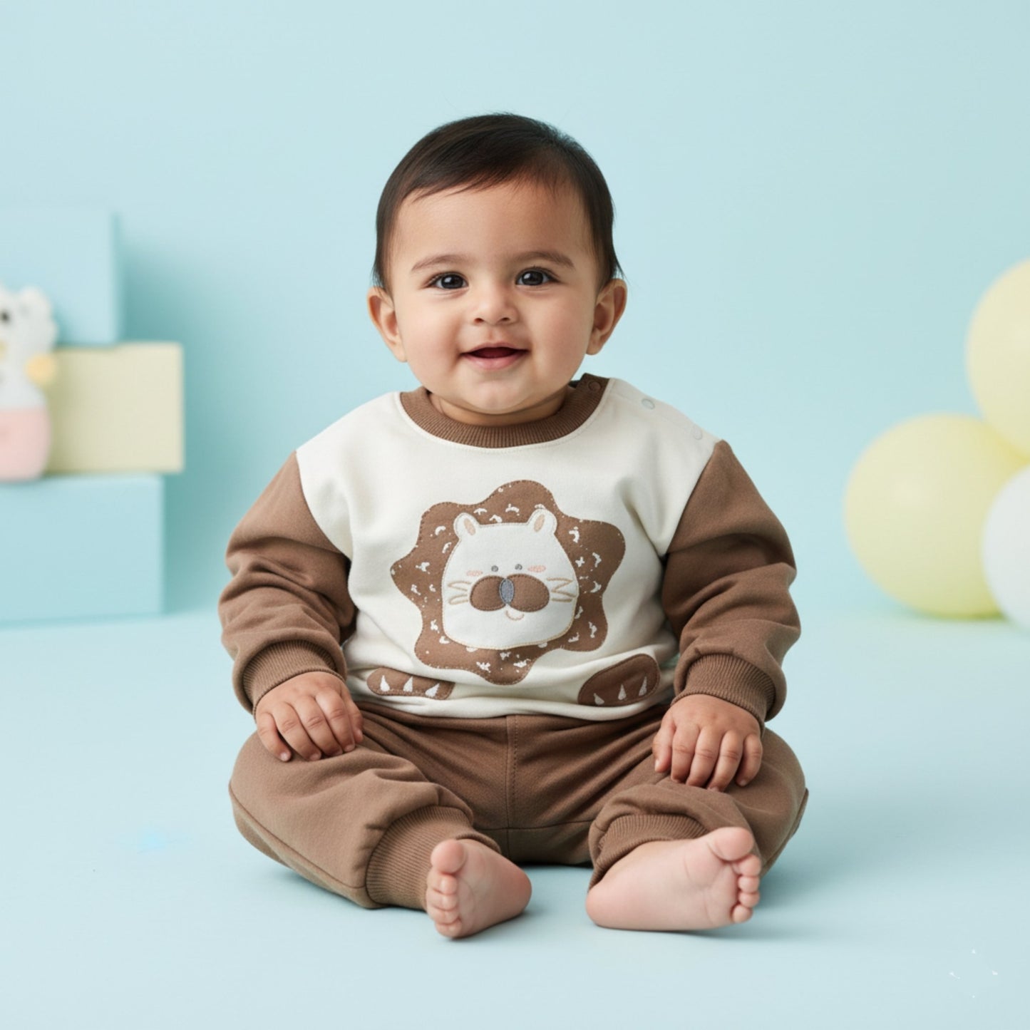 Pawfect Lion Baby Outfit 2pc Brown (12M-4Y)