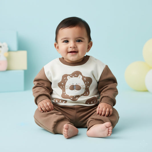 Pawfect Lion Baby Outfit 2pc Brown (12M-4Y)