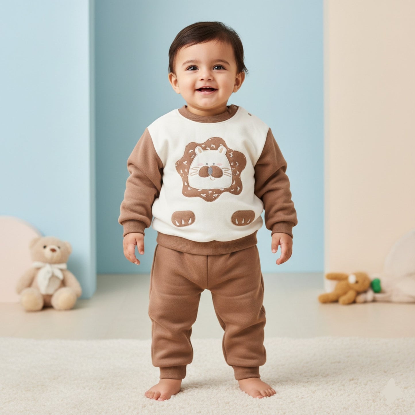 Pawfect Lion Baby Outfit 2pc Brown (12M-4Y)