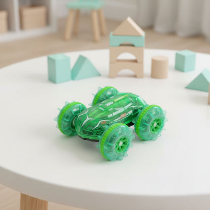 RC Double-Sided Stunt Car – Rechargeable with LED Lights