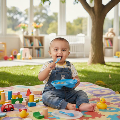 NATUR Plastic Feeding Bowl With Spoon